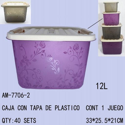 [AM-7706-2 [40 PZS/CAJA]] [AM-7706-2] CAJA CON TAPA DE PLASTICO