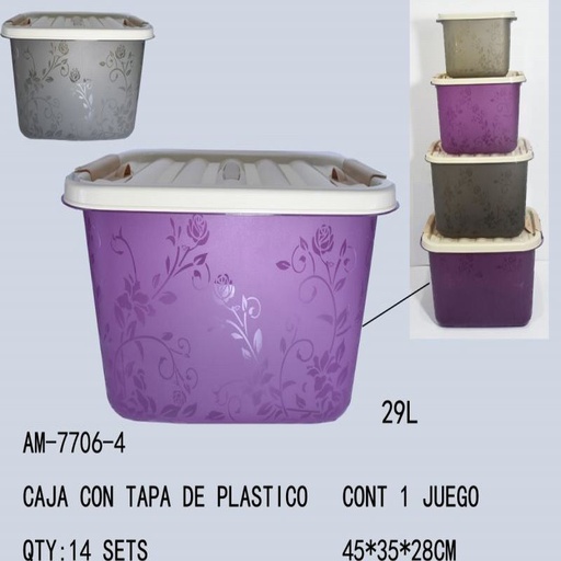 [AM-7706-4 [14 PZS/CAJA]] [AM-7706-4] BOTE CON TAPA DE PLASTICO