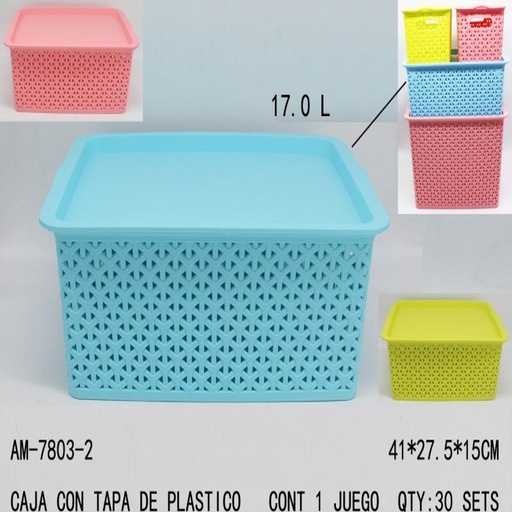 [AM-7803-2 [30 PZS/CAJA]] [AM-7803-2] CAJA CON TAPA DE PLASTICO