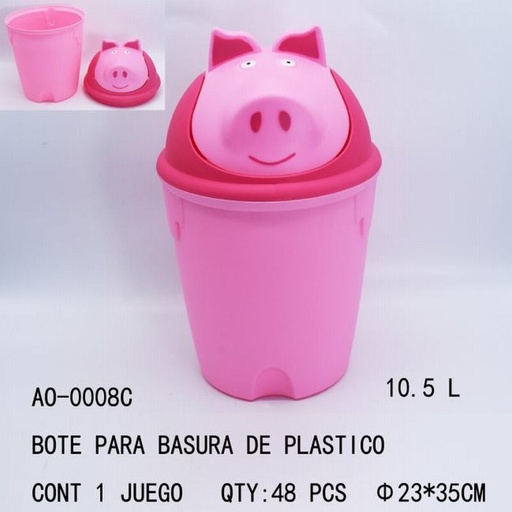 [AO-0008C [48 PZS/CAJA]] [AO-0008C] BOTE PARA BASURA DE PLASTICO