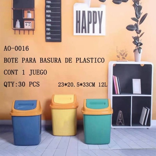 [AO-0016 [30 PZS/CAJA]] [AO-0016] BOTE PARA BASURA DE PLASTICO