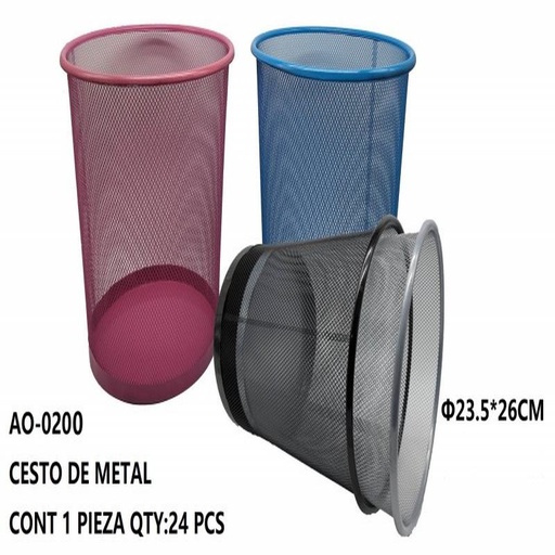 [AO-0200 [24 PZS/CAJA]] [AO-0200] CESTO DE METAL