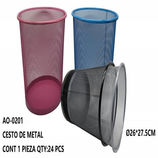 [AO-0201 [24 PZS/CAJA]] [AO-0201] CESTO DE METAL