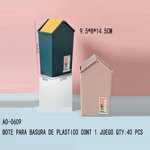 [AO-0609 [40 PZS/CAJA]] [AO-0609] BOTE PARA BASURA DE PLASTICO