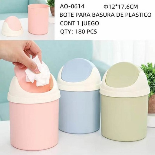 [AO-0614 [180 PZS/CAJA]] [AO-0614] BOTE PARA BASURA DE PLASTICO